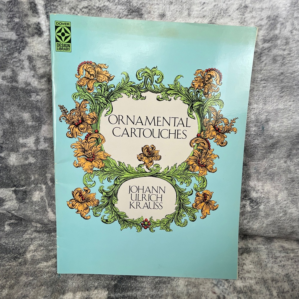 Dover Vtg Johann Ulrich Krauss Ornamental Cartouches Paperback 1988 Baroque Art